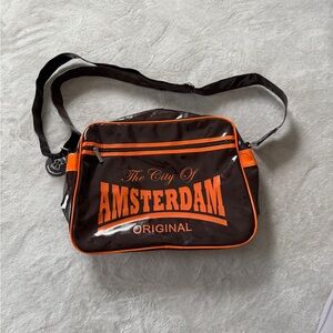 Robin Ruth Brown and Orange Amsterdam Messenger Bag